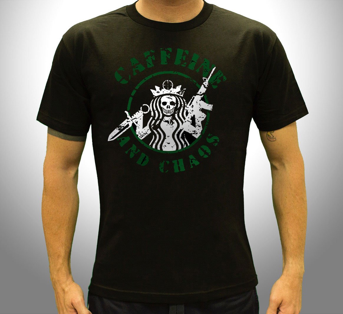 Caffeine and Chaos T-Shirt | 100% Cotton - Ray Allen Manufacturing