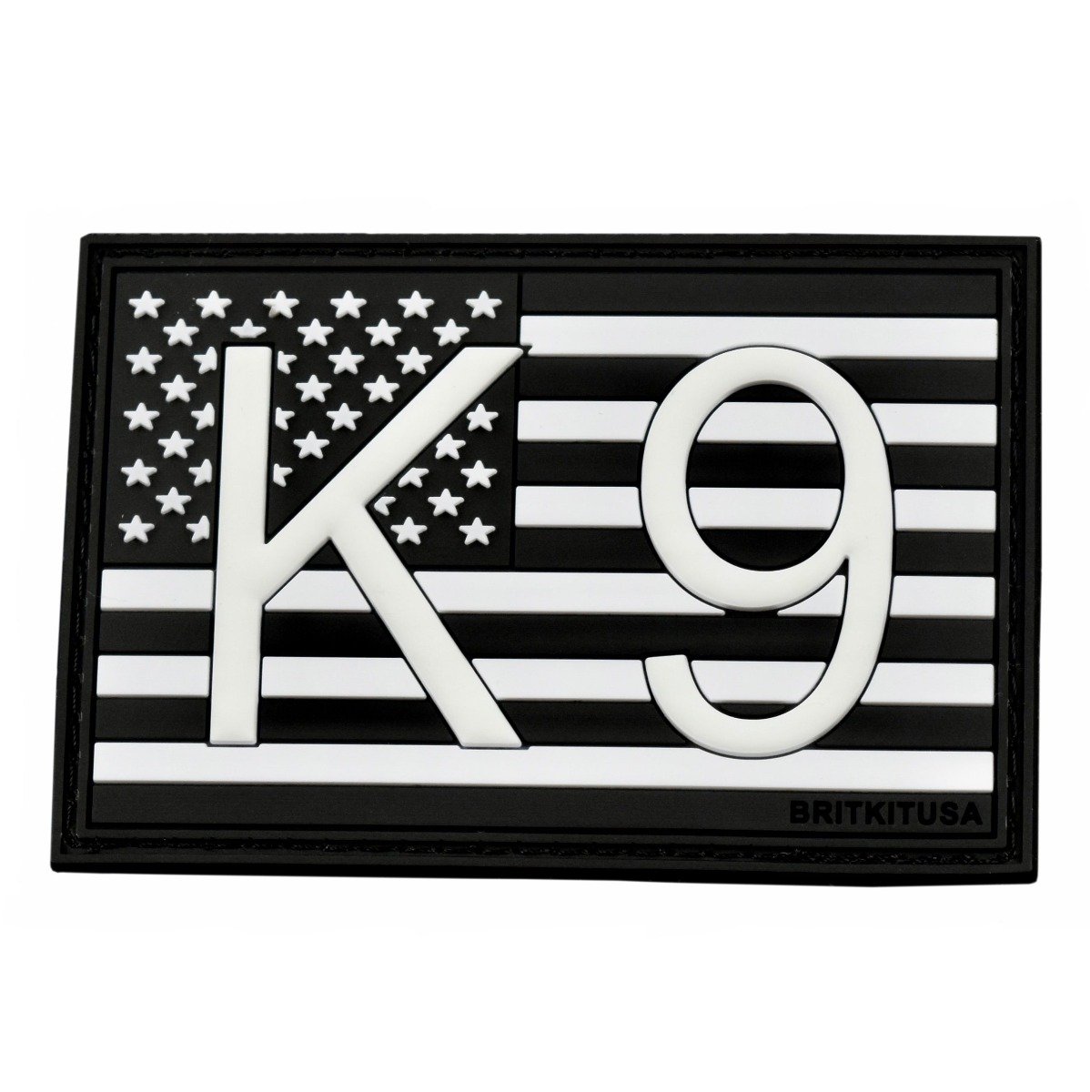 Special Patches for Velcro Patches for The Uniform for Police K - 9 U  Embroidery Patch 8X3 and 5X2 Hook ON Back Black ON OD Green  Model-GFRT98567-2350