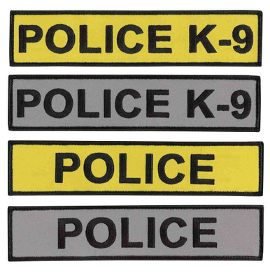 Removable Reflective Dog Patches - POLICE K-9 - Tough Pup