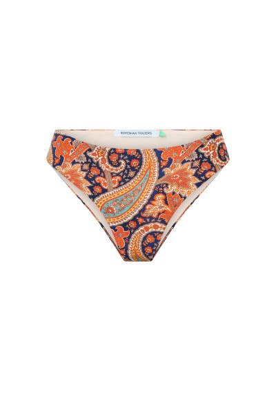 Paisley Low Rise Pant in Navy