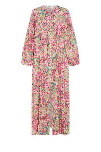Rima Smock Maxi Dress in Multi