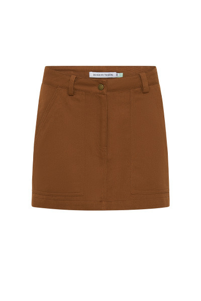Denim Mini Skirt in Spice