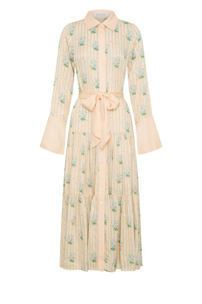 Lysia Fit Shirt Dress in Cream