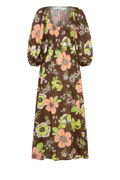 Carrie Scoop Neck Maxi in Chestnut