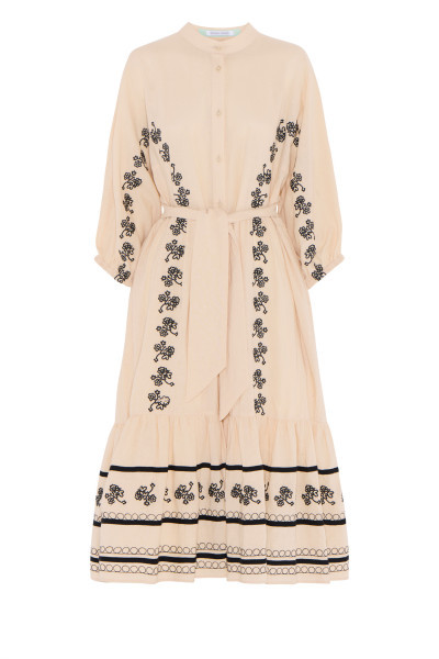 Kaisa Dolman Dress in Ecru