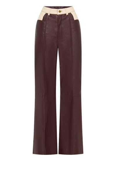 Valerie Leather Pant in Spliced