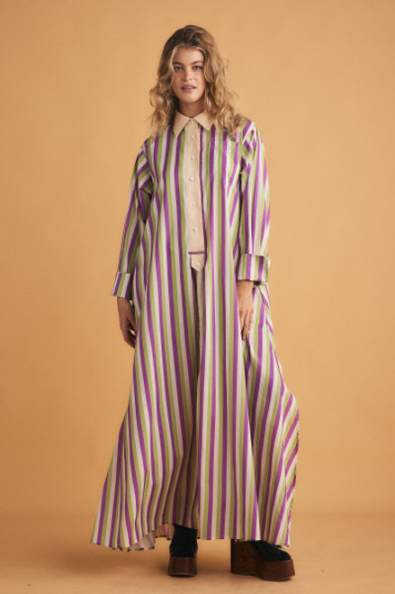 Striped Opera Smock in Lilac Stripe Striped Opera Smock in Lilac Stripe