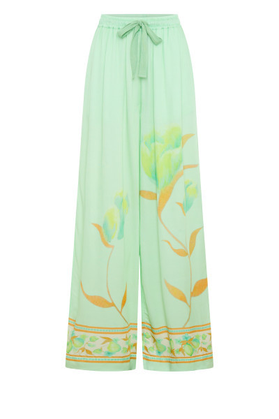 Tulips Elastic Waist Pant in Mint