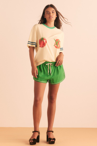 ELASTIC WAIST SHORT IN GREEN