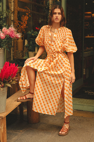 bohemian traders dress Midi Shirt Dress In Stripe