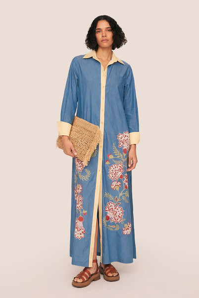 blue paisley shirt dress Cato Fashions