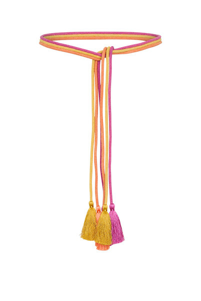 Tassel Belt in Fuchsia Mix