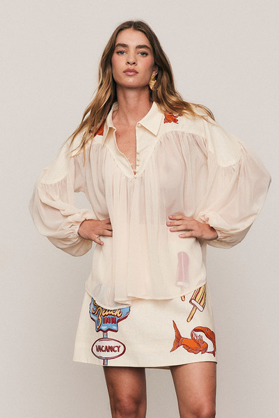 Carp Blouse in Cream