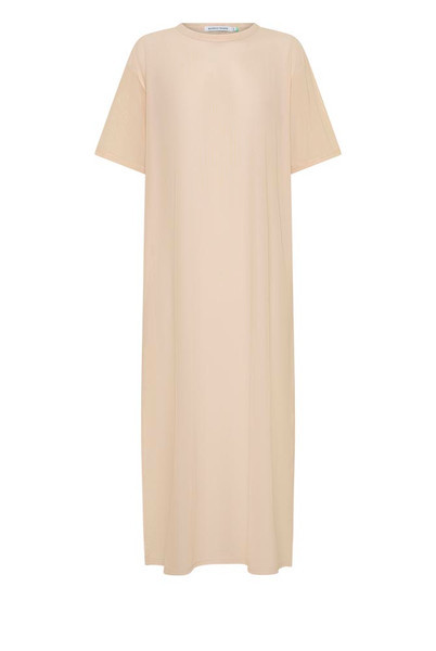 Mesh Tee Dress in Buff