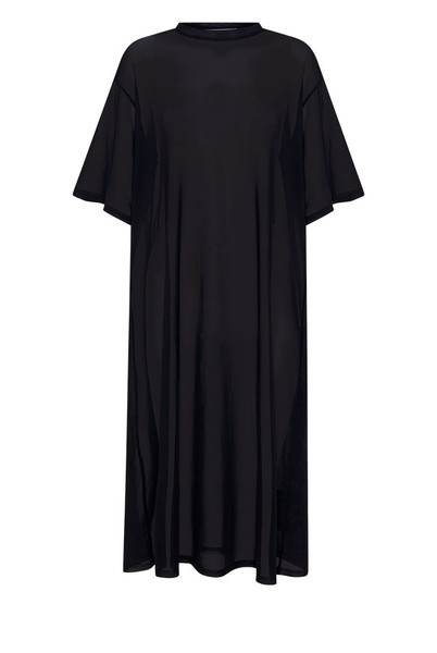 Mesh T Shirt Dress in Black