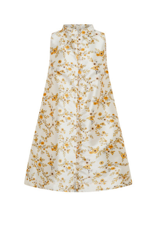 V-Neck Column Shift Mini Dress in Magnolia Floral