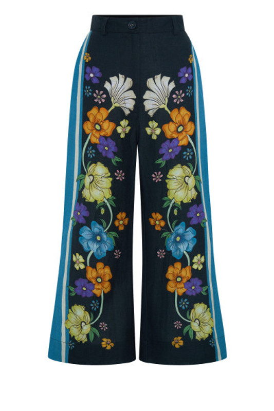 Fleur Crop Trouser in Black