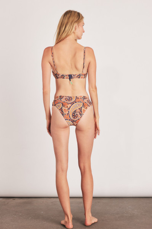 Paisley Low Rise Pant in Navy