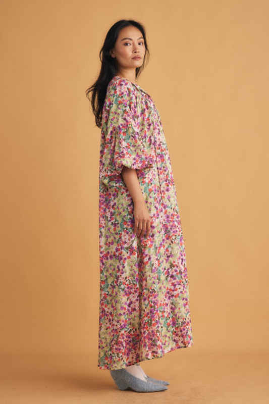 Rima Smock Maxi Dress in Multi