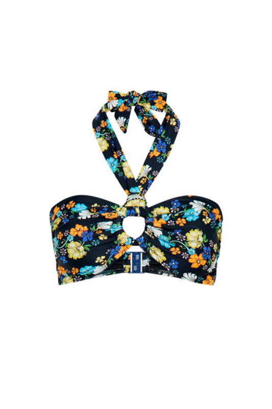 Fleur Halter Swim Top in Black