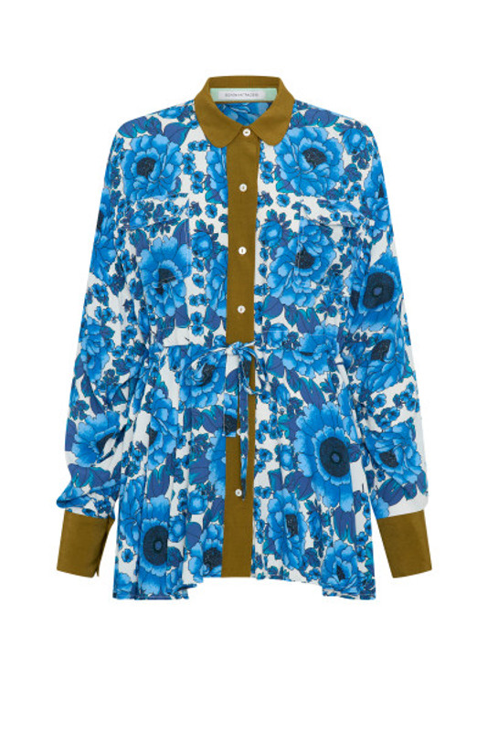 Claudel Waisted Shirt in Cream