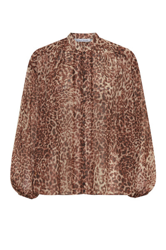 Leopard Print Blouse in Brown