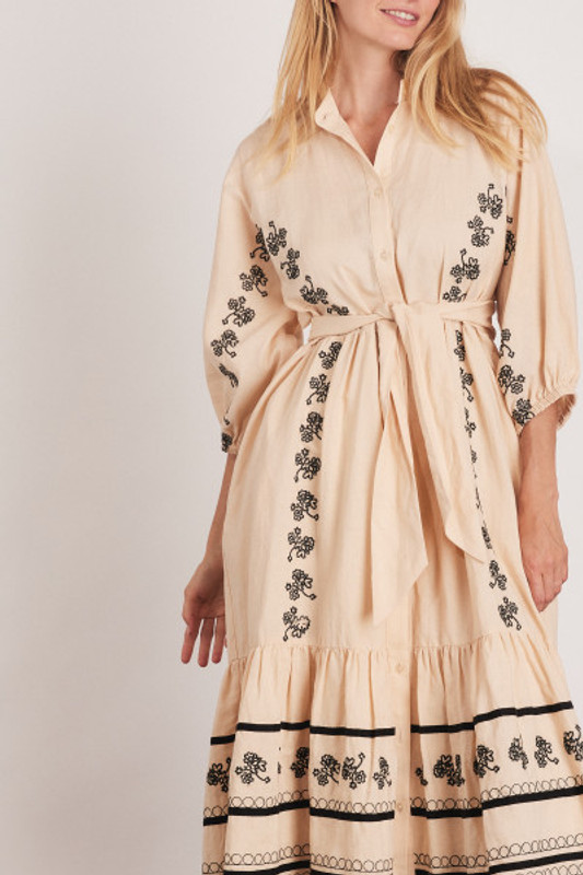 Kaisa Dolman Dress in Ecru