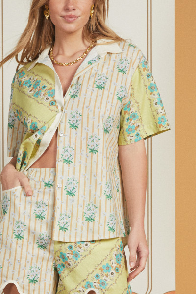 Lysia Spliced Shirt in Spliced