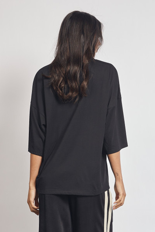 Tulips Boxy Tee in Black