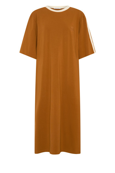 Boxy Column T Dress in Tobacco