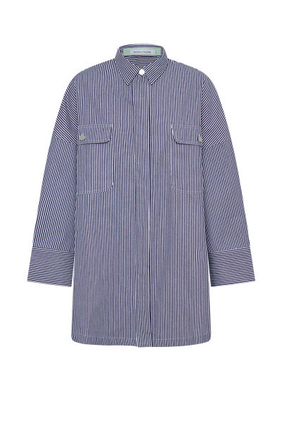 Oversized Shirt in BLUE / WHITE