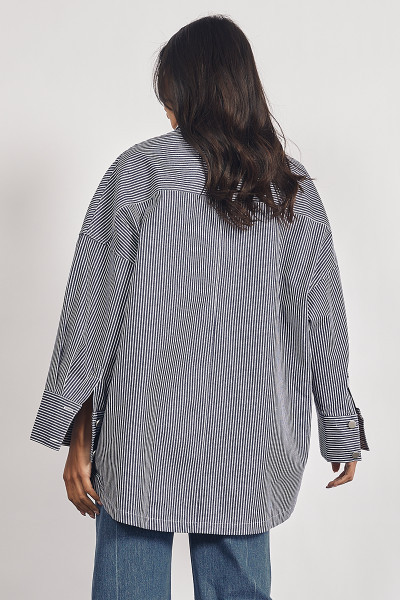 Oversized Shirt in BLUE / WHITE