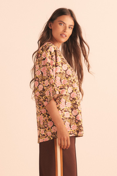 JULIET BOXY TEE IN CHOCOLATE