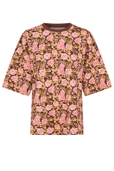 JULIET BOXY TEE IN CHOCOLATE