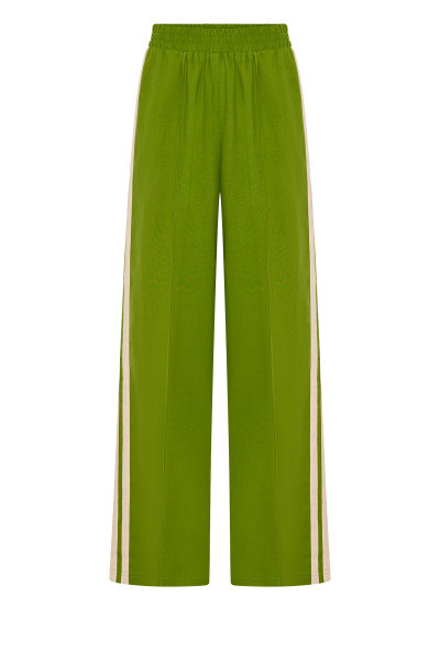 LINEN TRACK PANT IN OLIVE