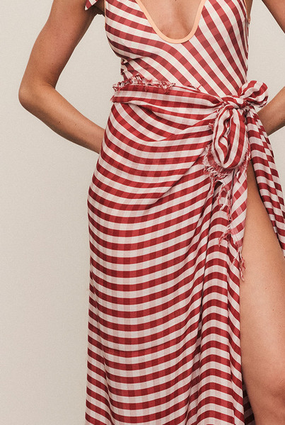 Frayed Sarong in Red