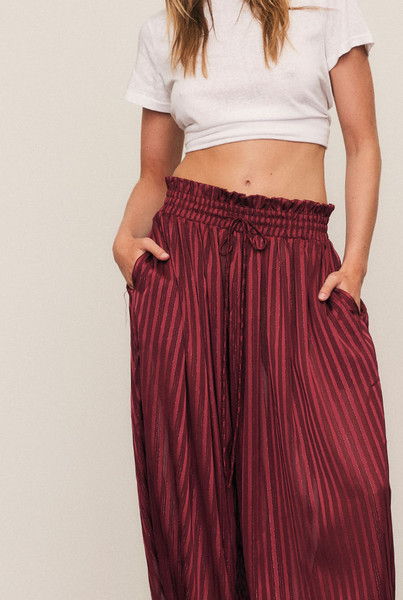 Lurex Genie Pant in Magenta