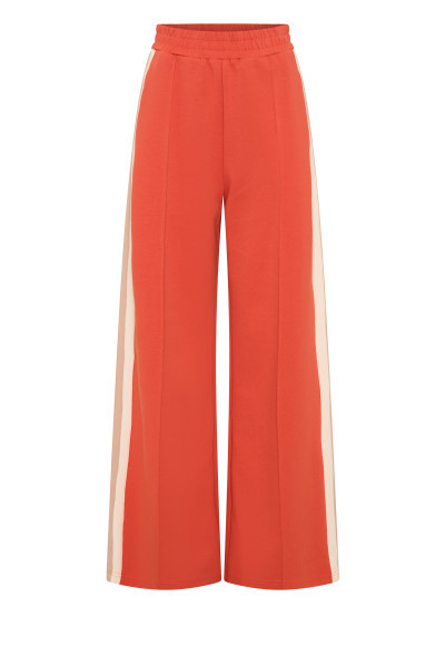 Elastic Waist Track Pant in Red