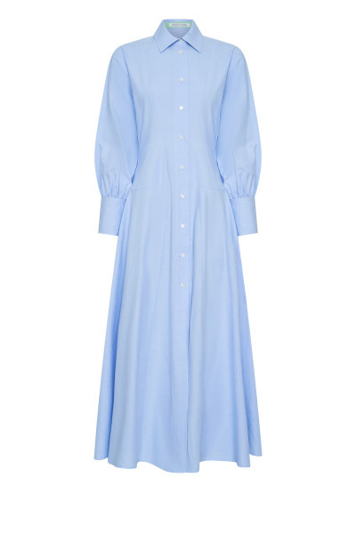 Oxford Waisted Shirt Dress