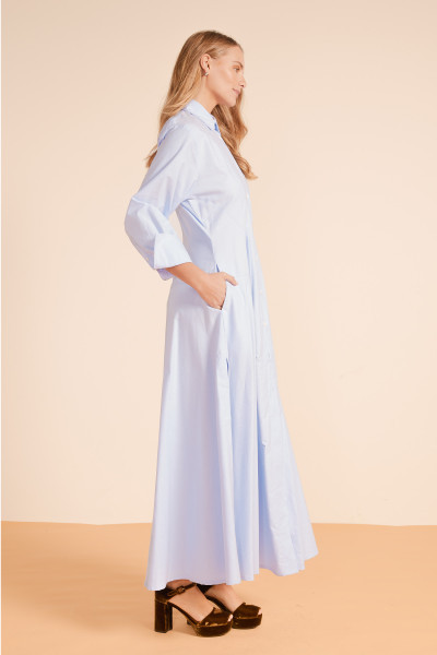 Oxford Waisted Shirt Dress