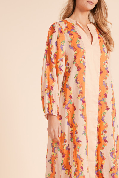 HARVEST FLARE SLEEVE KAFTAN IN ORANGE