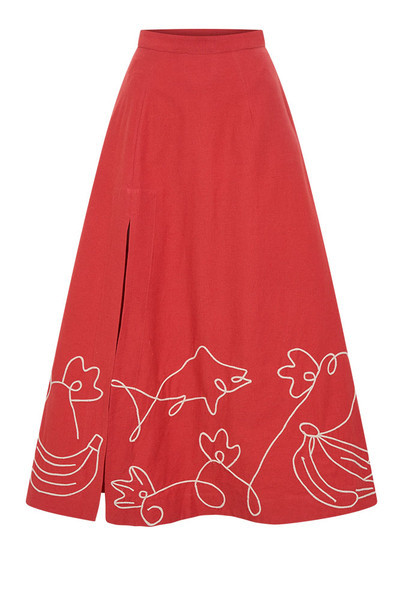 Circle Skirt in Red