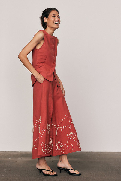 Circle Skirt in Red