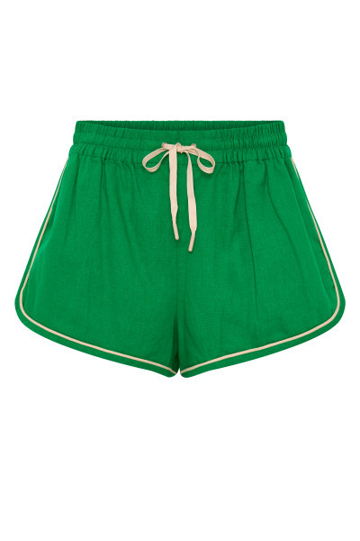 ELASTIC WAIST SHORT IN GREEN