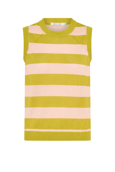 Knit Raglan Vest in Stripe