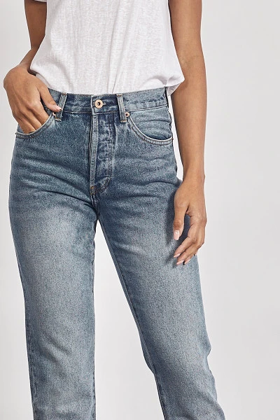 Slim Mum Jean in Vintage Blue