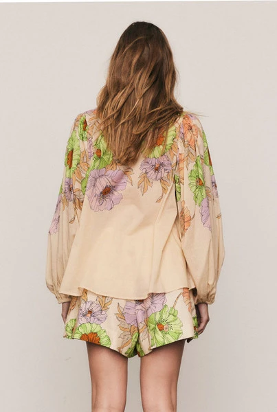 Venice Puff Sleeve Blouse in Cream