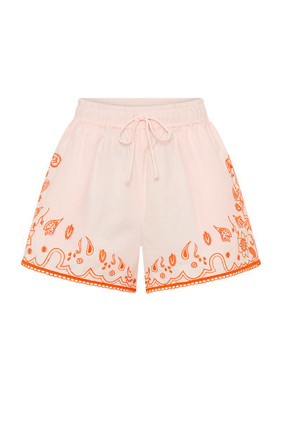 Bonnie Embroidered Short in Blush