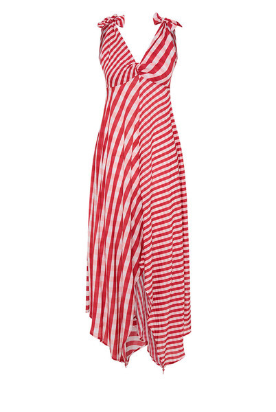 Gingham Scarf Dress in Red