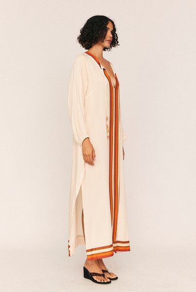 Darcy Smock Kaftan in Sandstone